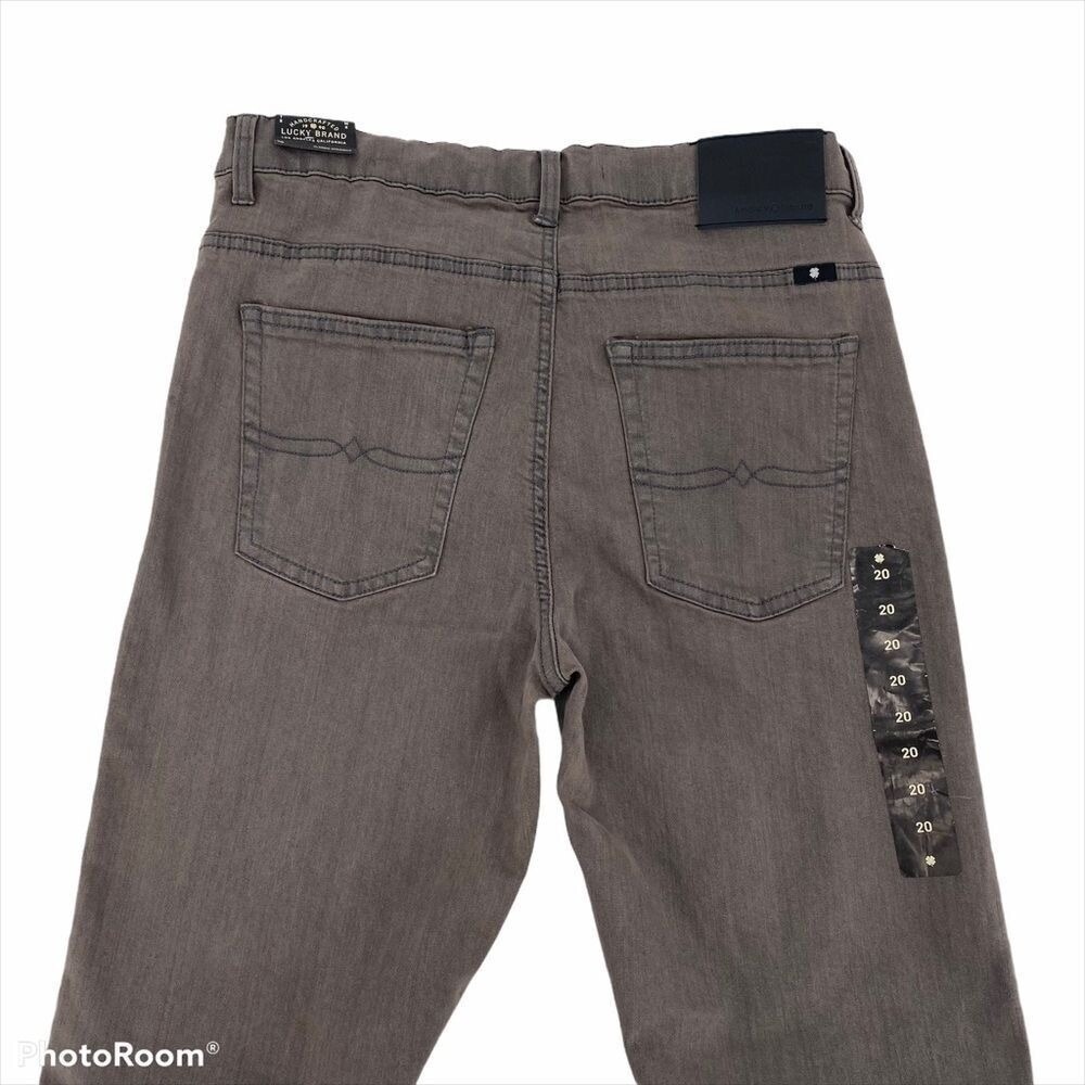 Lucky Brand Classic Straight Grey Jeans Youth Size 20 Adjustable Waist Stretch - Picture 2 of 8